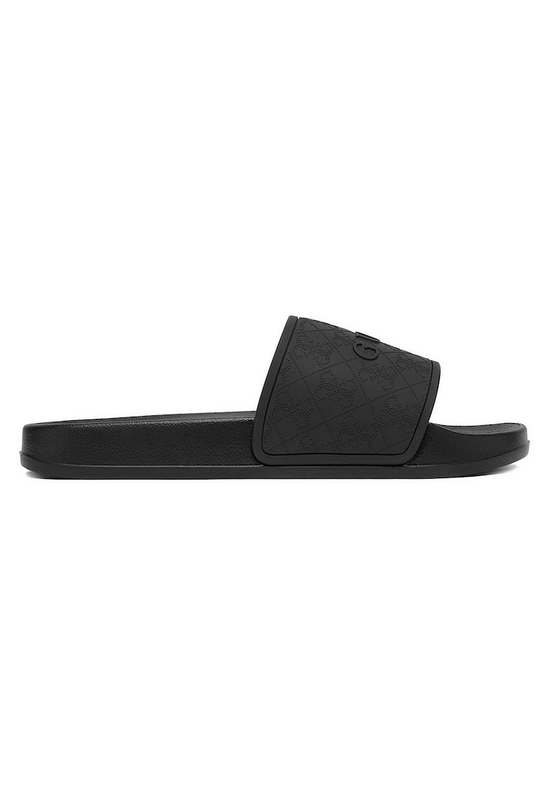 Papuci negru - material sintetic - Negru