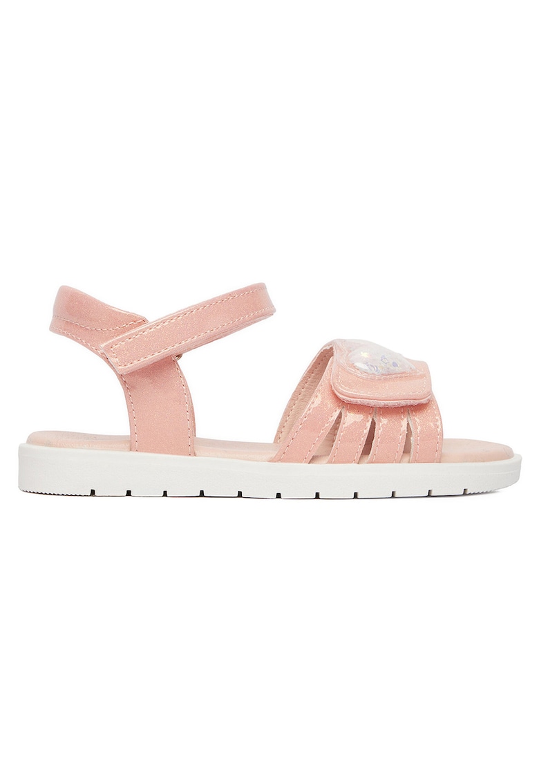 Sandale roz - piele ecologica - sistem inchidere Velcro - Roz