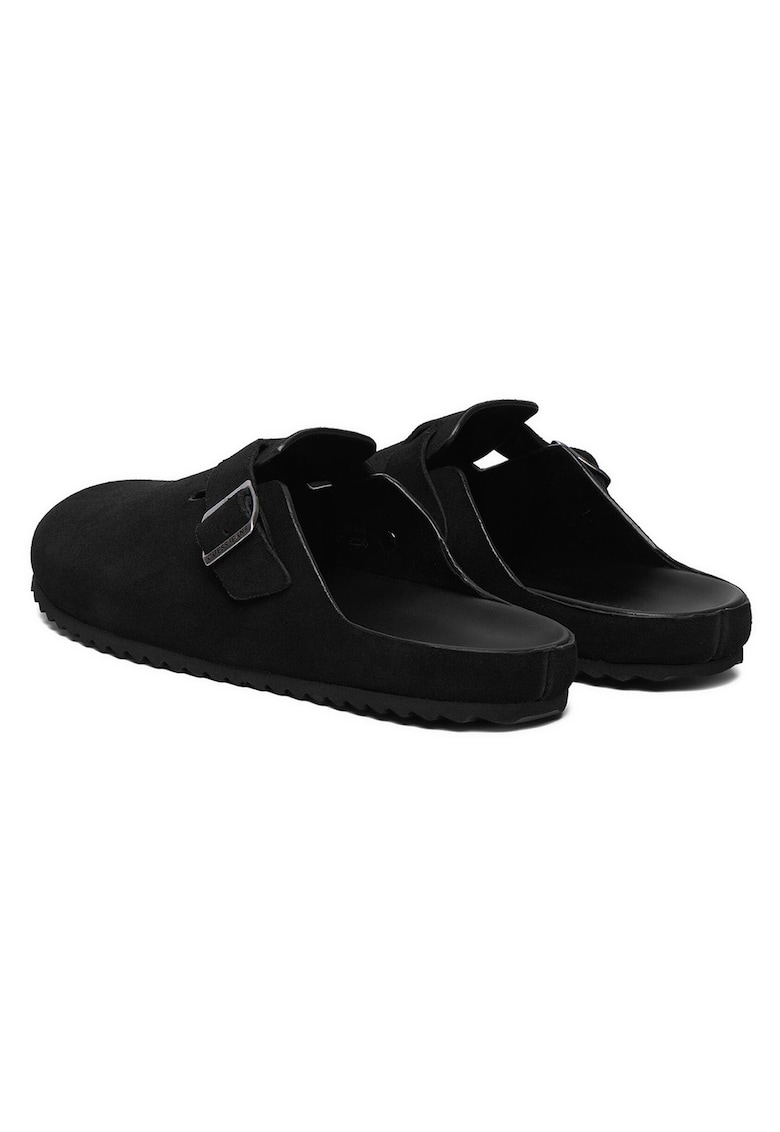 Papuci barbati - piele naturala - negru - material interior din piele ecologica - Negru