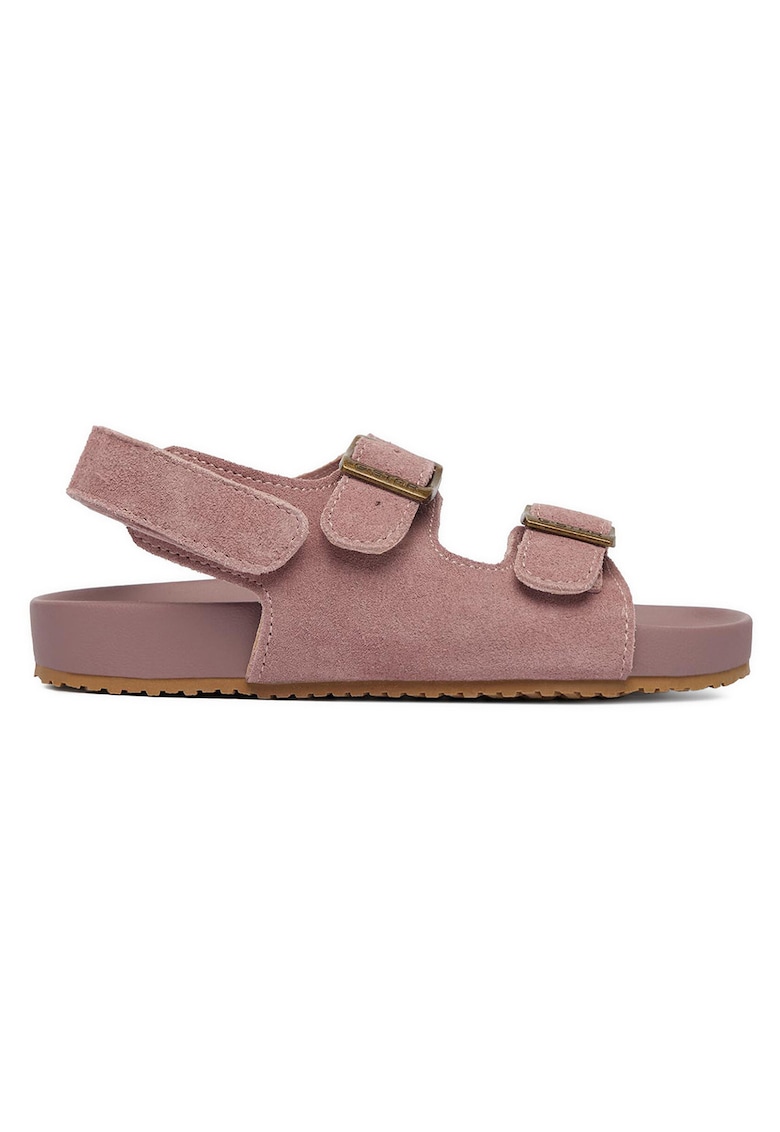 Sandale fete G-Star Raw - piele intoarsa - roz - inchidere velcro - material interior piele ecologica