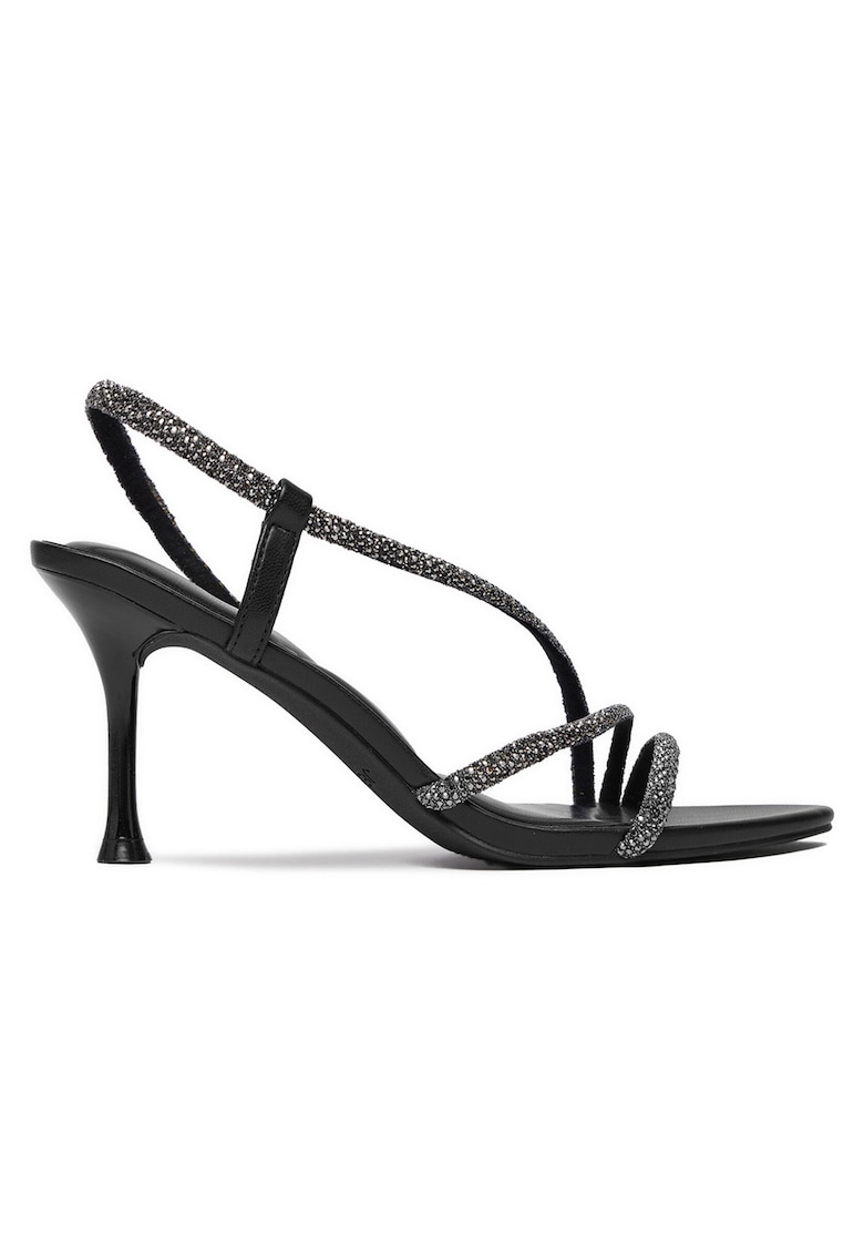 Sandale dama negru - toc stiletto - Negru