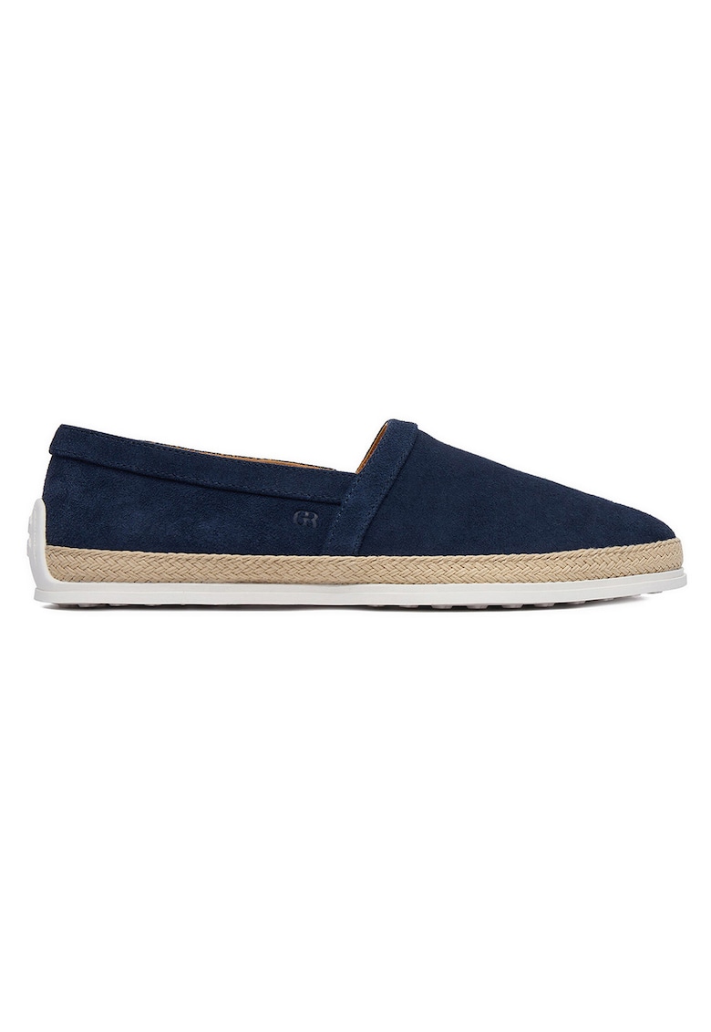 Espadrile barbati piele intoarsa - bleumarin - casual - varf rotund
