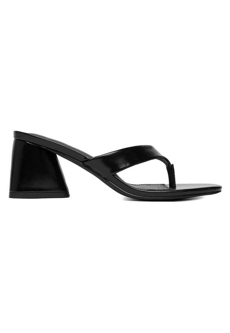 Slapi dama negru - toc tip bloc -