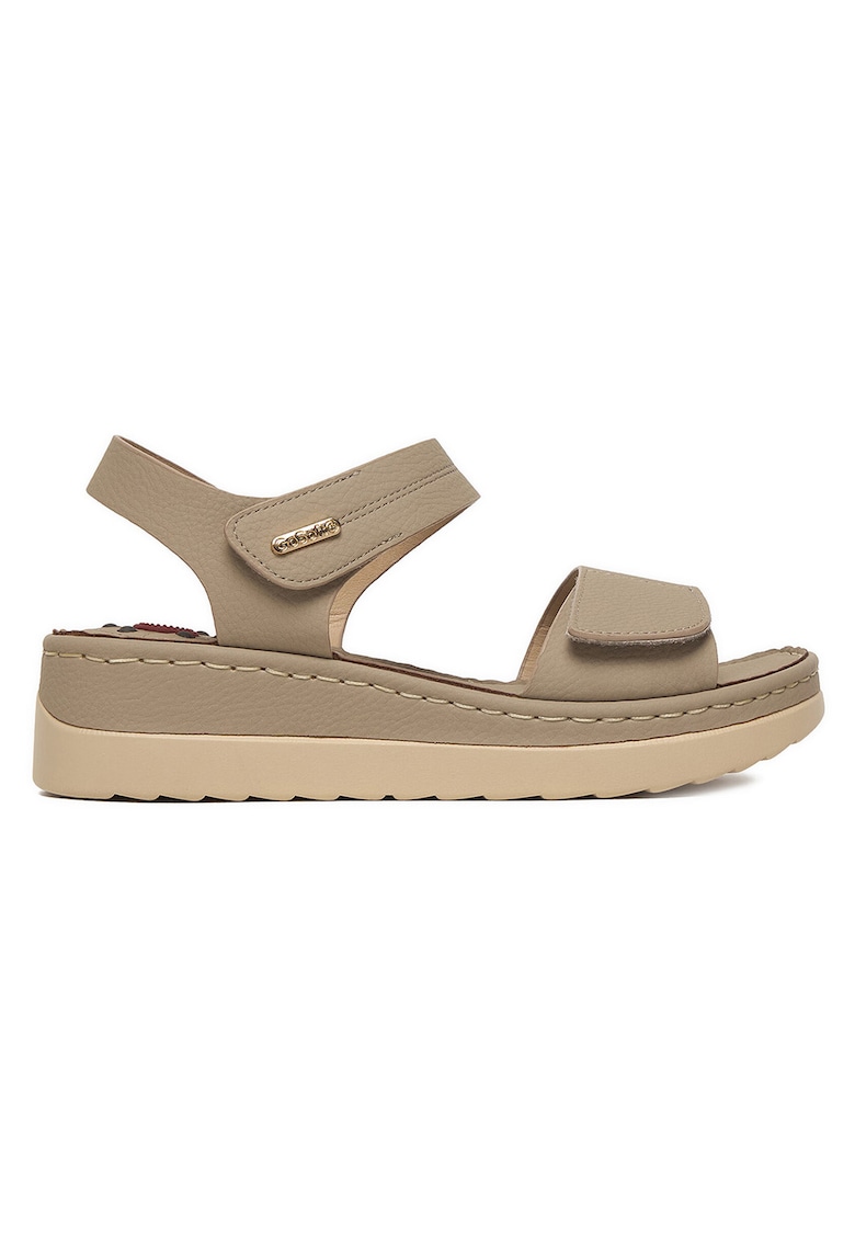 Sandale dama gri - material sintetic - inchidere velcro
