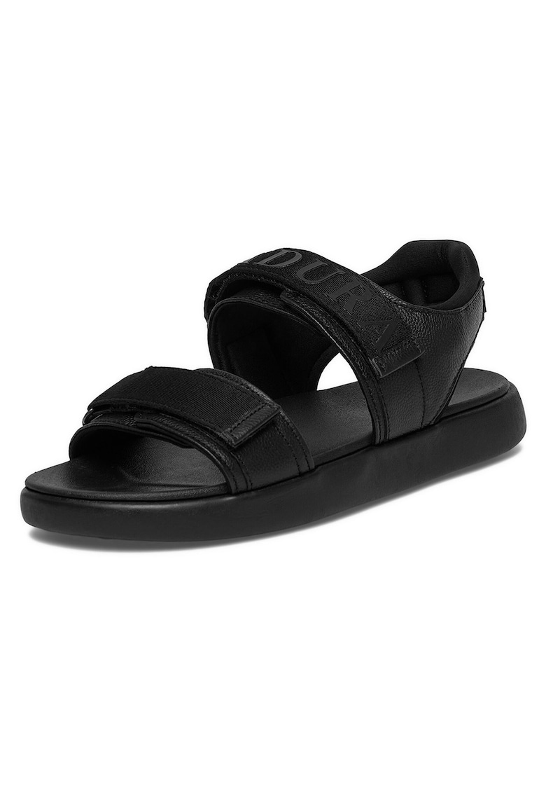 Sandale barbati piele naturala - negru - sistem inchidere Velcro