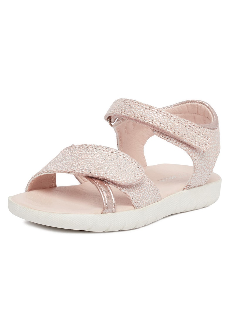 Sandale copii roz - piele ecologica - sistem inchidere Velcro -
