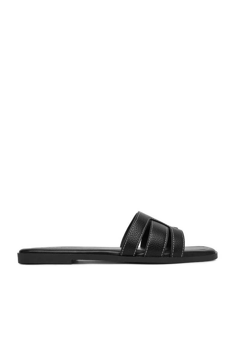 Papuci dama piele ecologica - negru - Negru