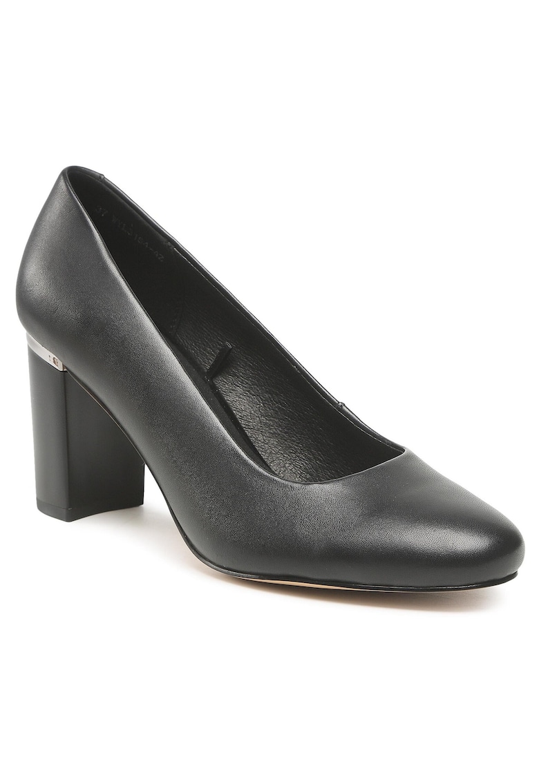 Pantofi dama - Czolenka - negru - piele naturala -