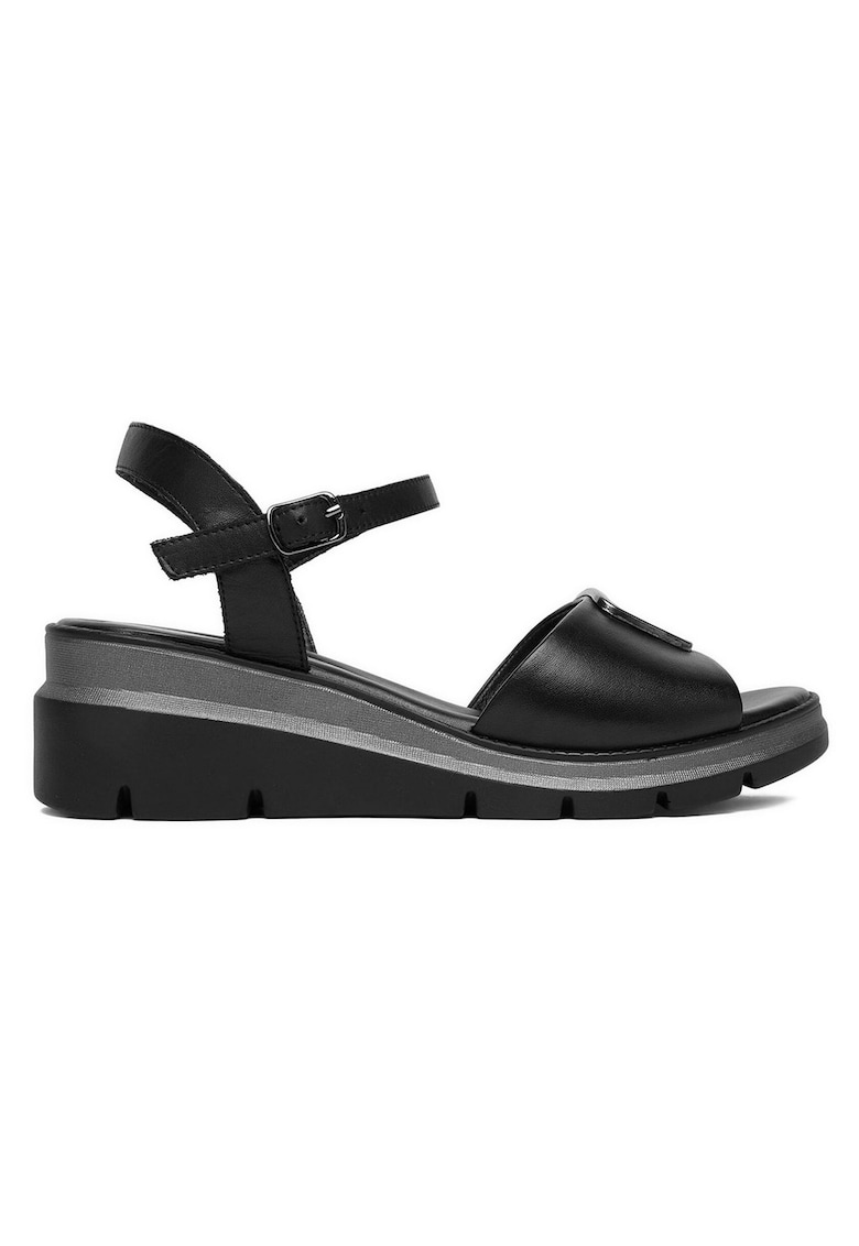 Sandale negre cu platformă - Negru