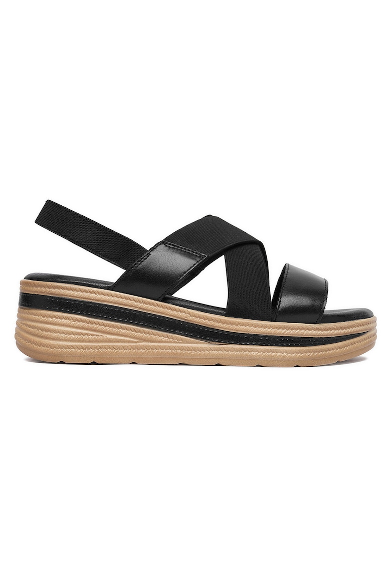 Sandale dama - piele naturala negru