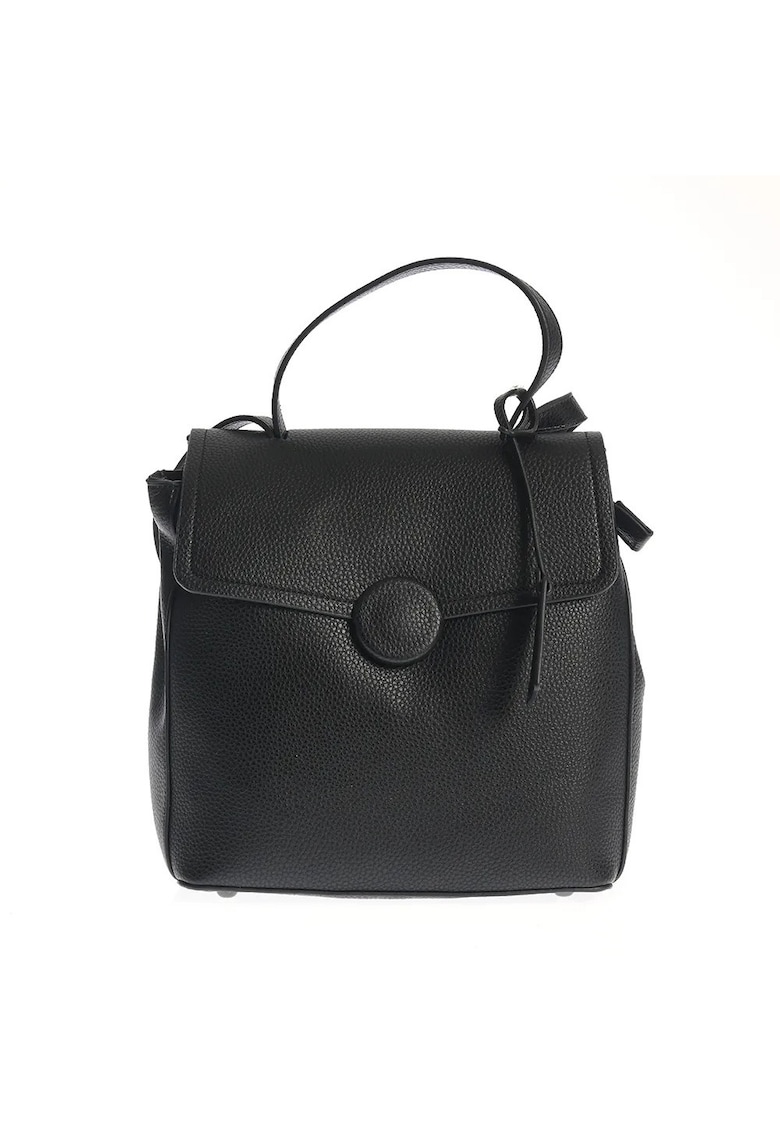 Rucsac negru minimalist cu clapeta eleganta