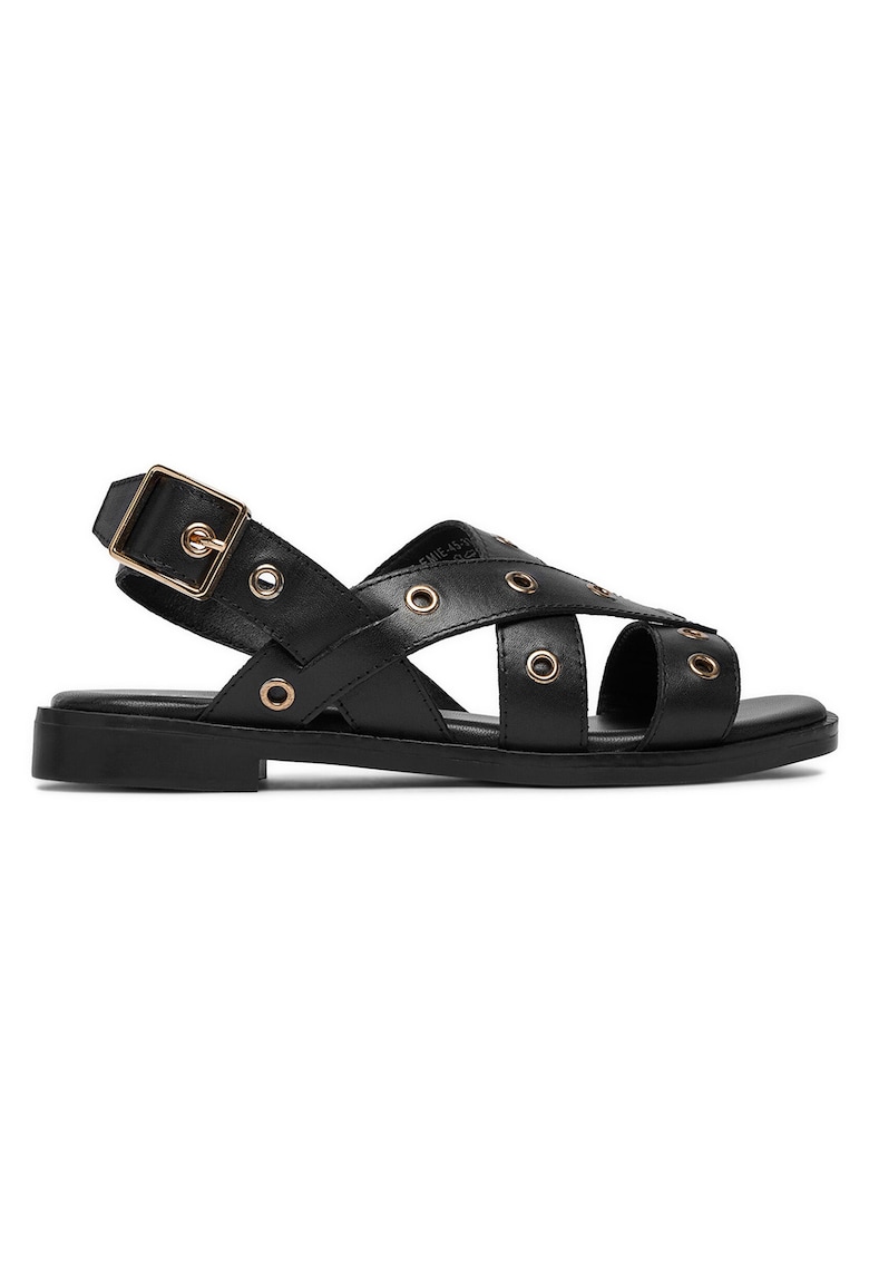 Sandale negru - barete incrucisate - Negru