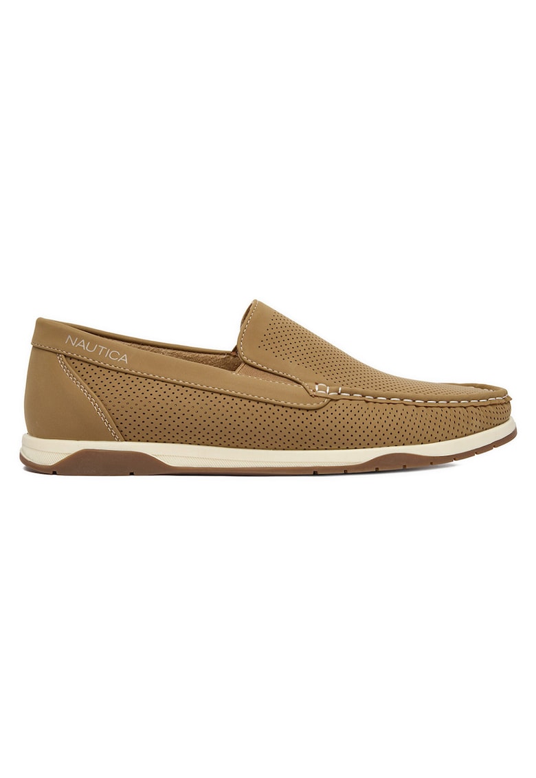 Mocasini barbati casual - bej - material textil