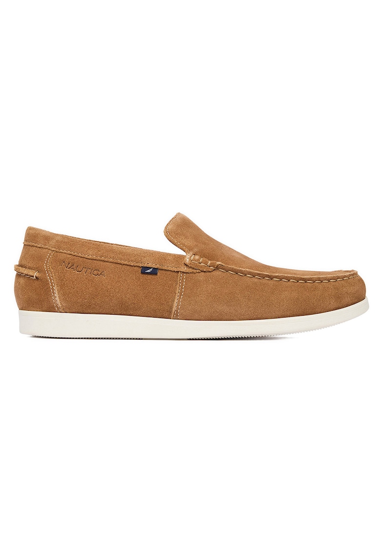Mocasini barbati piele intoarsa - elegant - maro