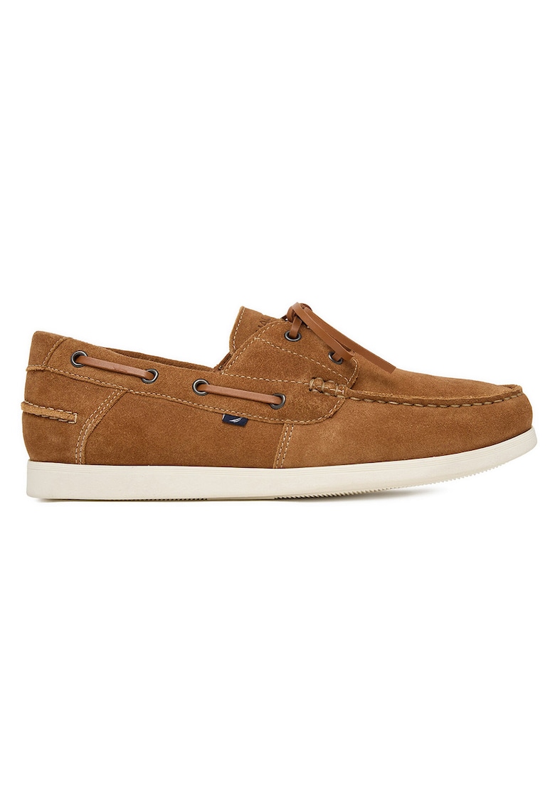 Mocasini barbati piele intoarsa - casual - maro