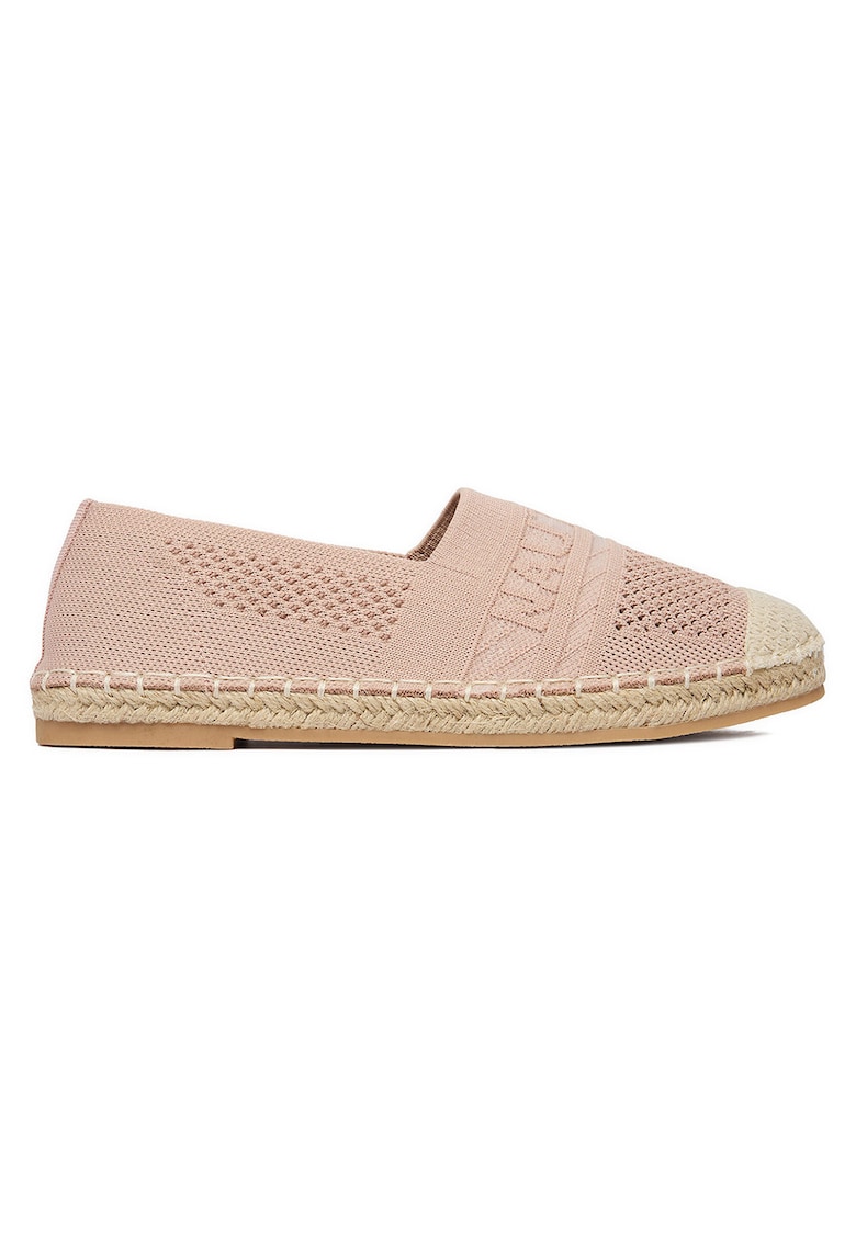 Mocasini dama espadrile - roz - material textil - interior din piele ecologica - Roz
