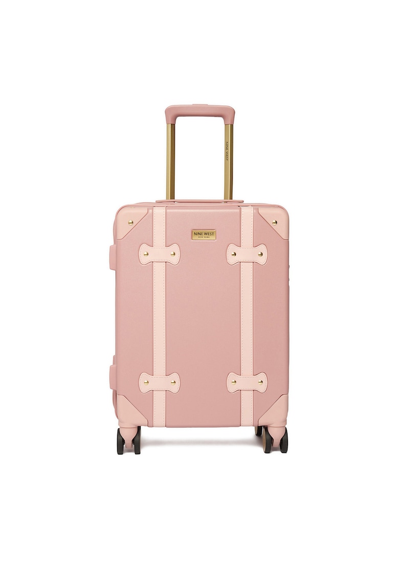 Troler cabina roz compact 4 roti 55x35x20cm