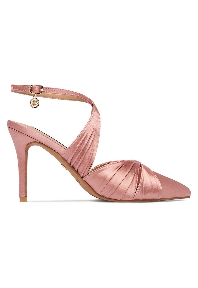 Pantofi dama - toc ascutit - roz - textil