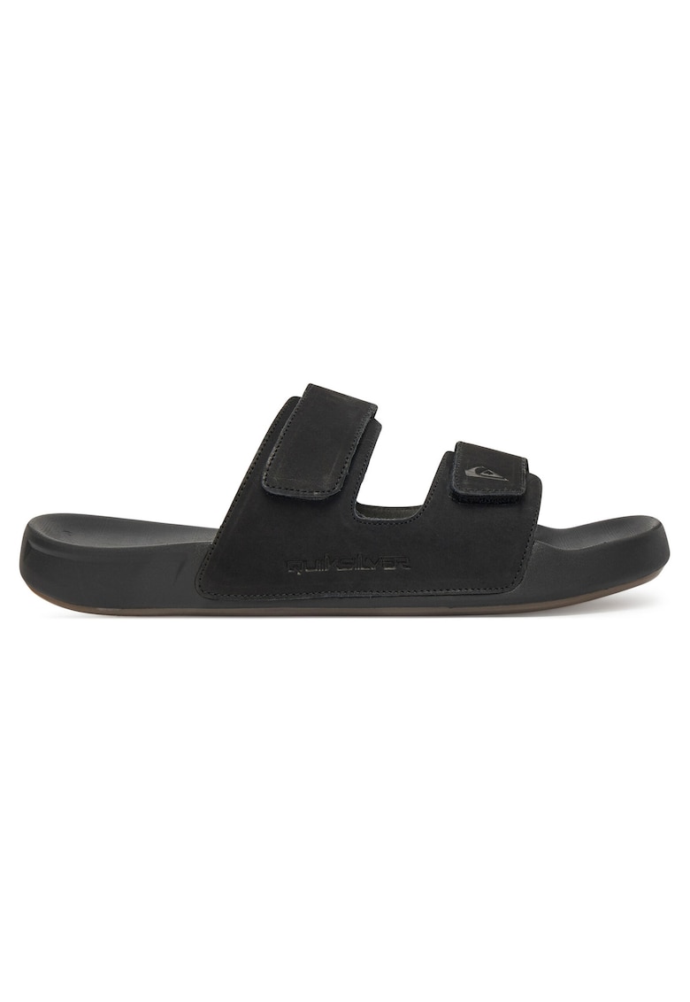 Papuci RAPID-01 - piele naturala - negru - inchidere velcro - confortabili