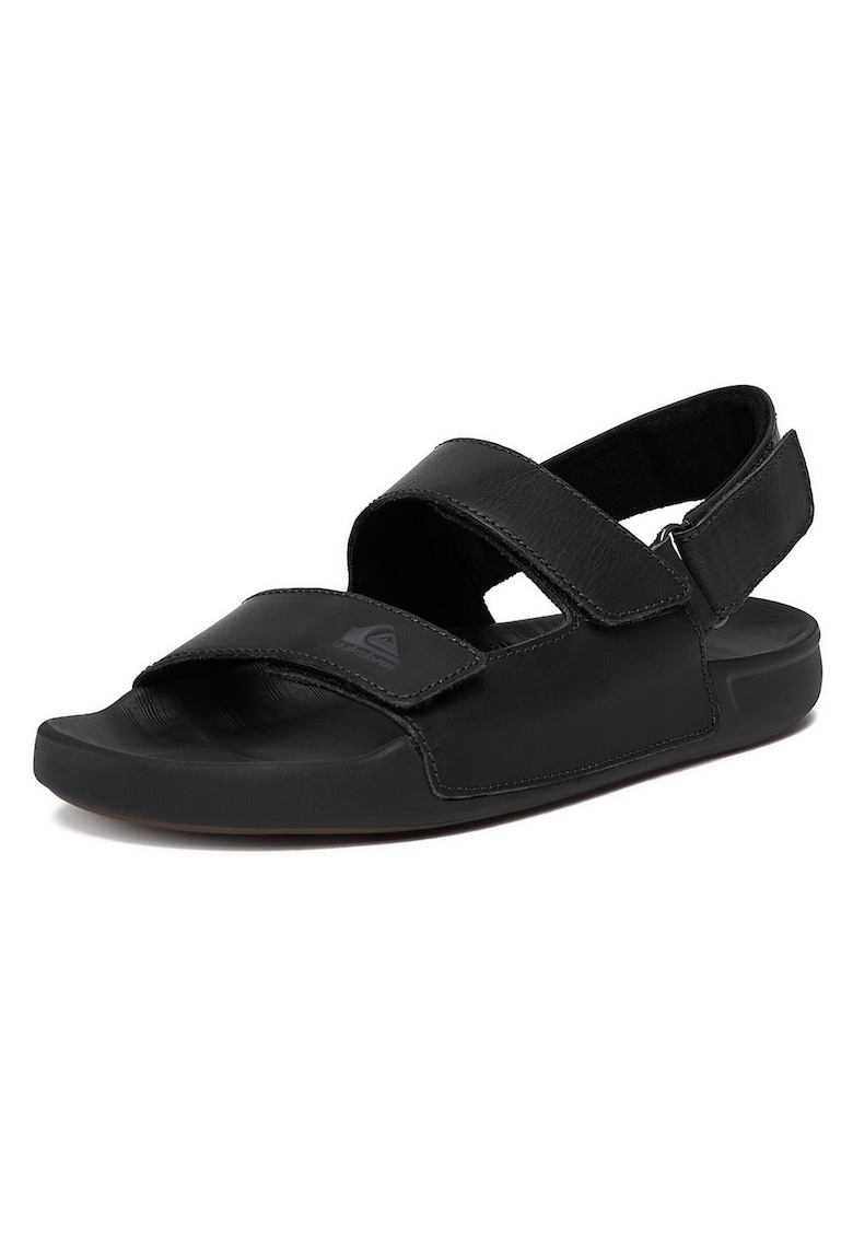 Sandale barbatesti piele naturala - inchidere velcro - negru