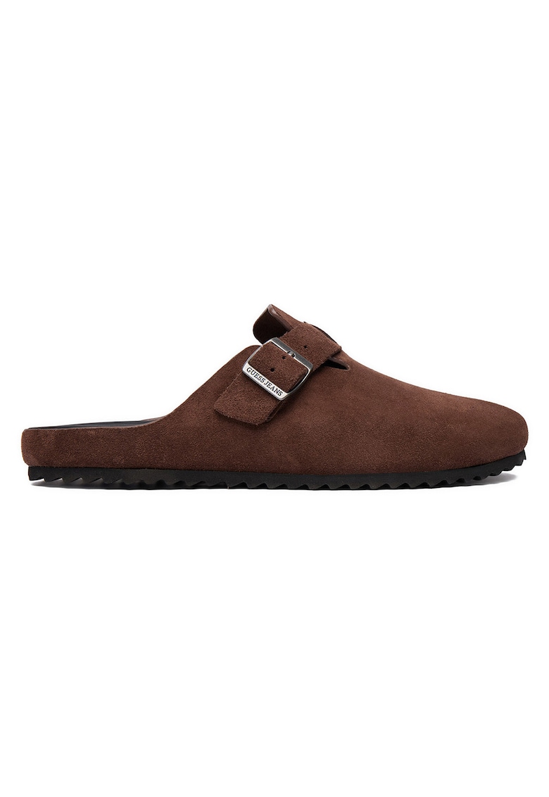 Papuci barbati - piele naturala - maro - material interior piele ecologica -