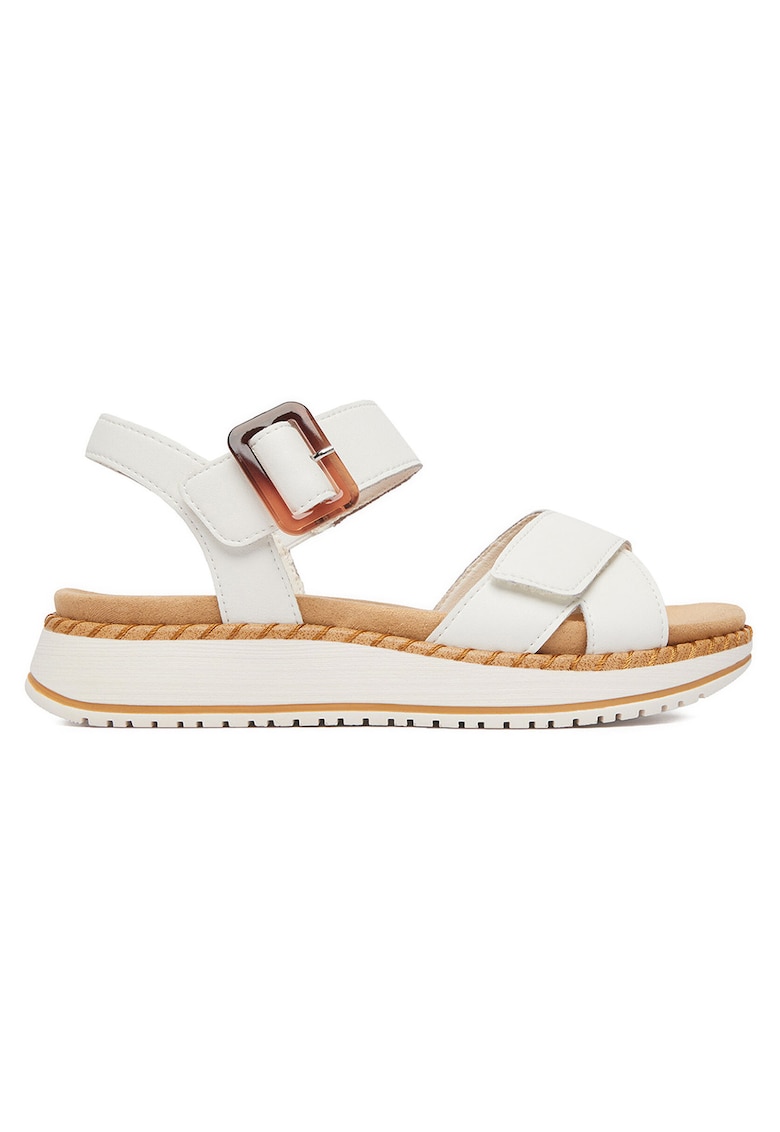Sandale dama - catarama - alb - piele naturala -
