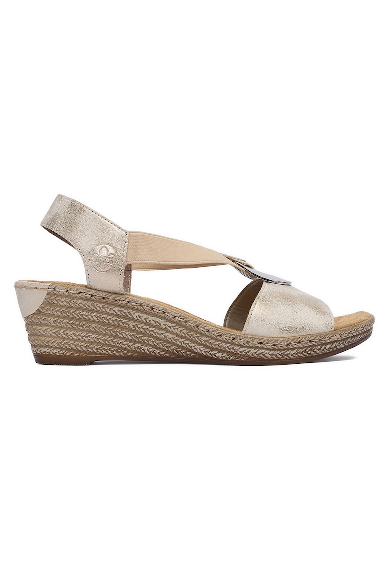 Sandale dama - bej - piele ecologica - material interior textil -