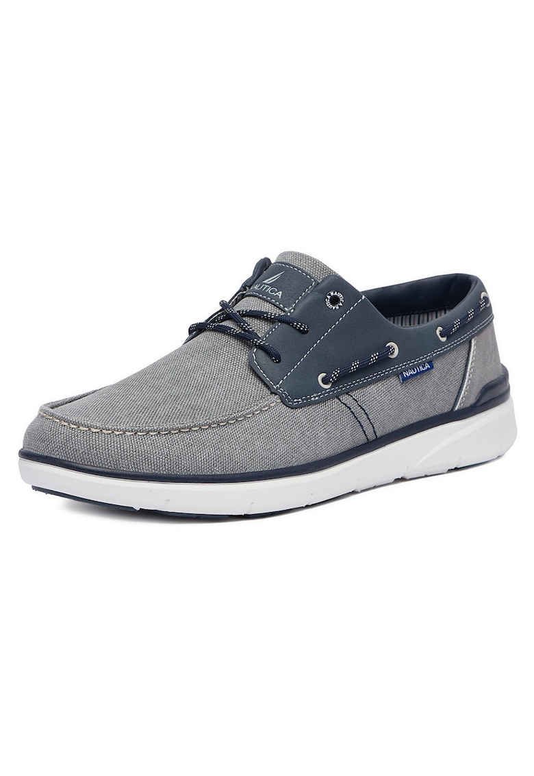 Pantofi barbati gri - textil - inchidere cu sireturi - talpa durabila