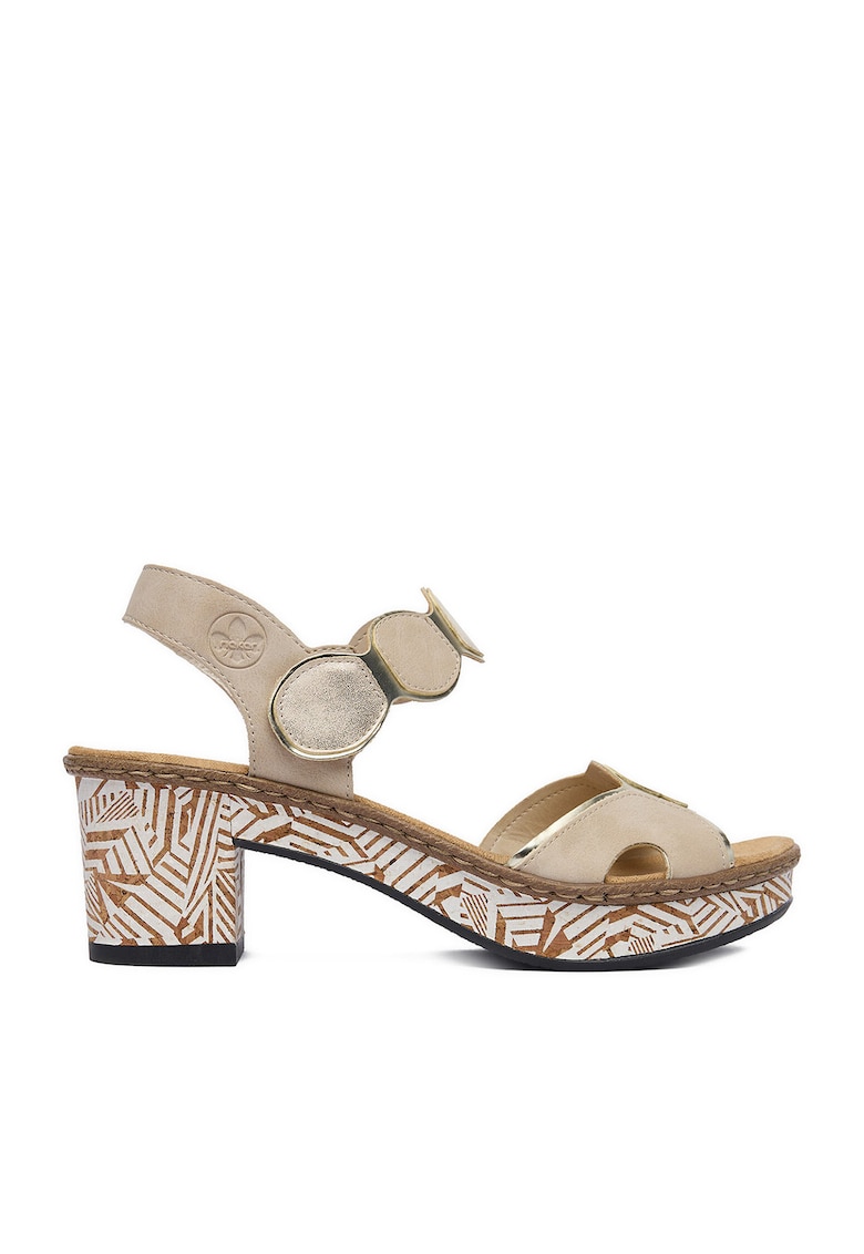 Sandale dama - bej - inchidere Velcro - Bej