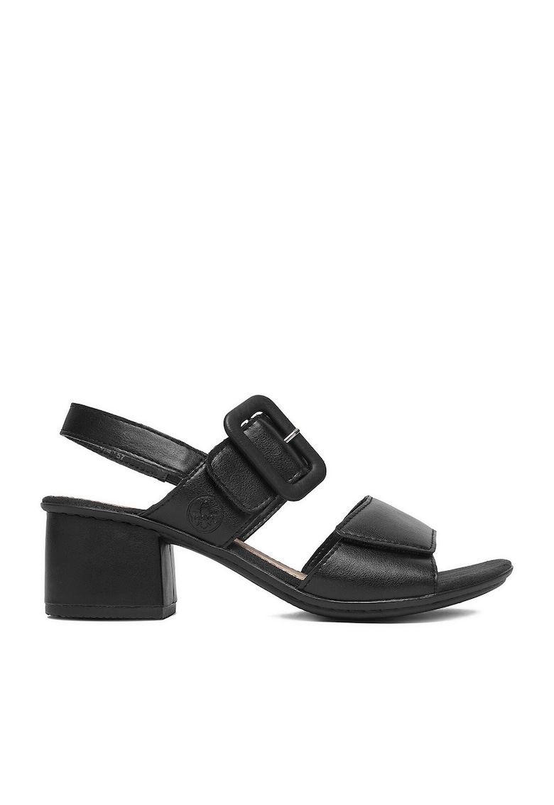 Sandale dama piele naturala - negru - sistem inchidere Velcro - Negru