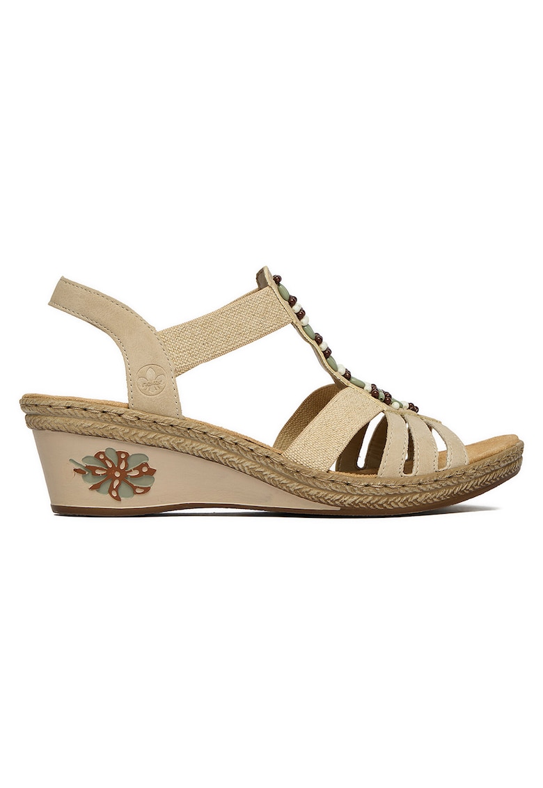 Sandale dama bej - piele ecologica -