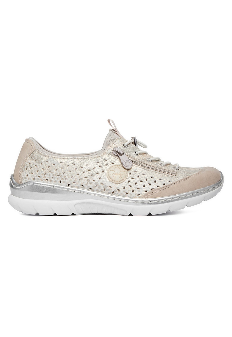 Pantofi sport dama bej/argintiu - piele ecologica - tehnologie Antistres -