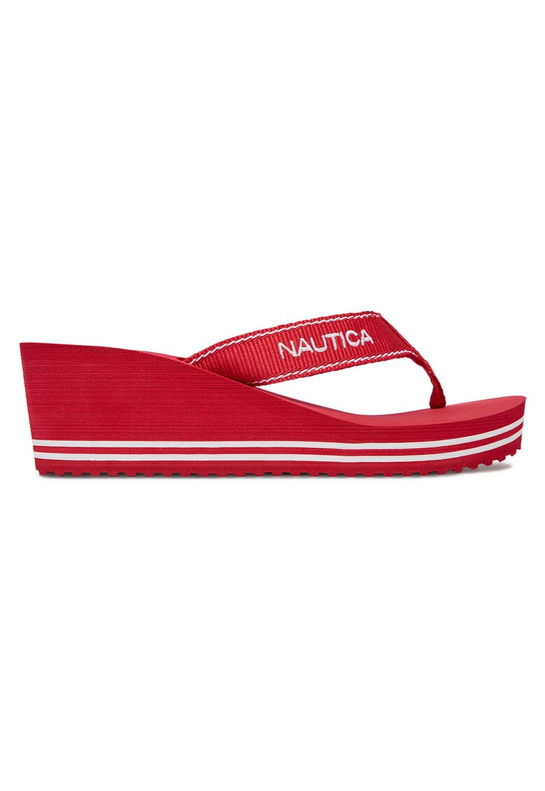 Slapi dama rosu - textil - Rosu