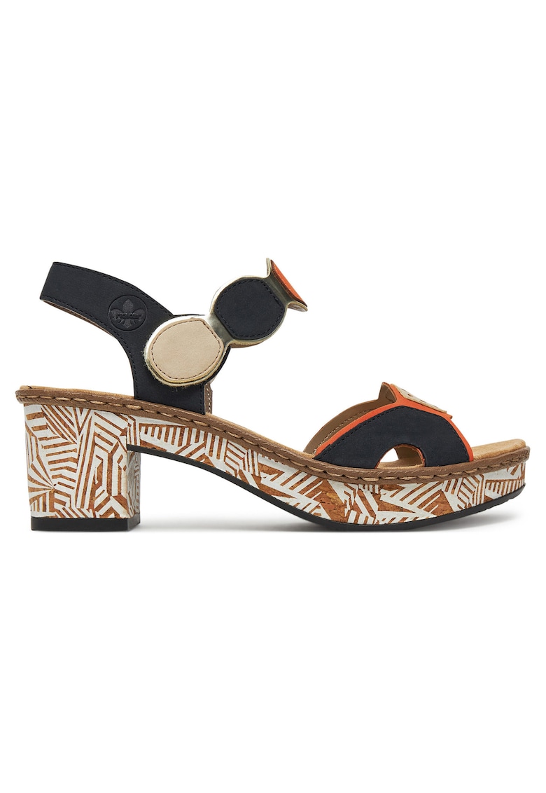 Sandale dama - multicolor - sintetic - sistem inchidere Velcro