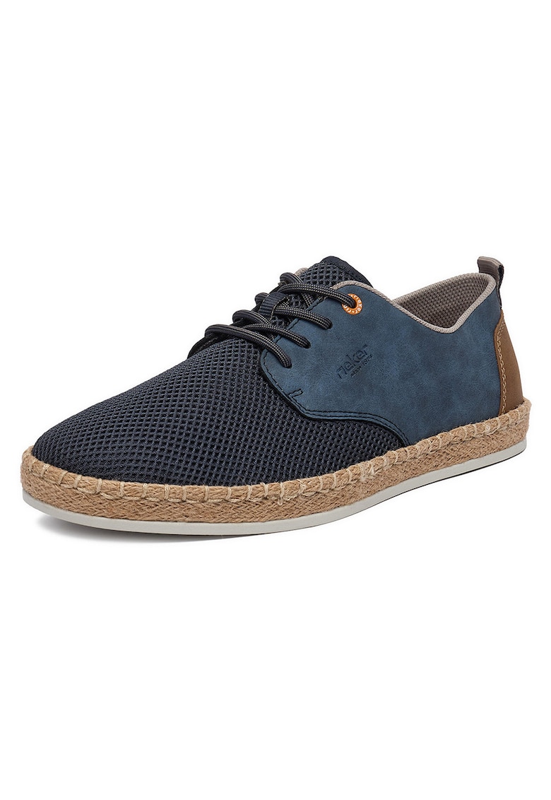Pantofi pentru barbati bleumarin - textil - piele naturala -