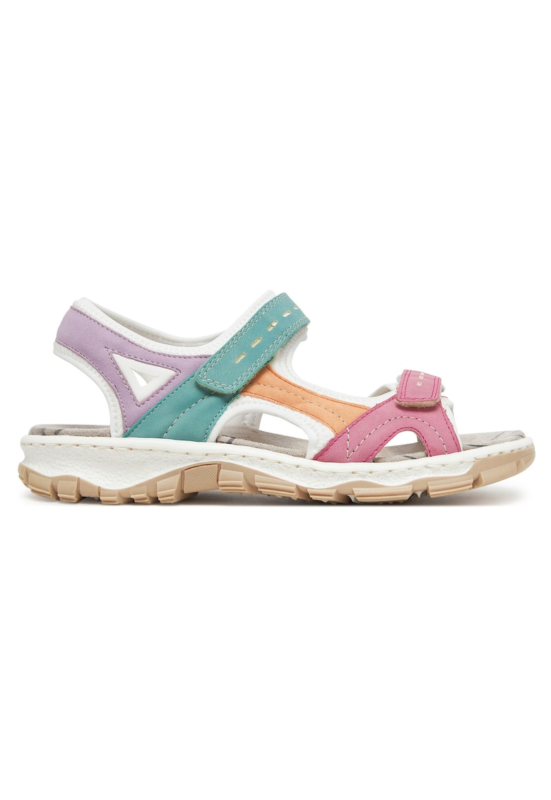 Sandale dama roz - material textil - Roz