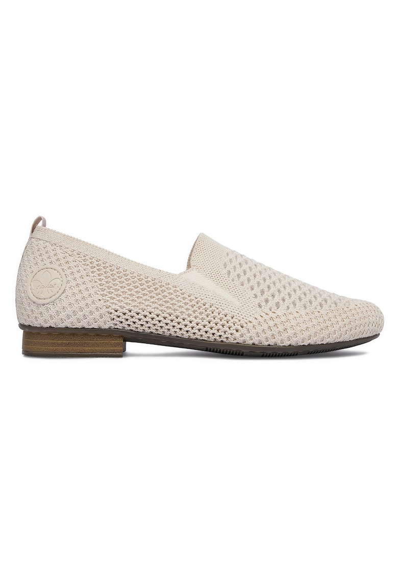 Pantofi dama - model 51969-90 - rotund - bej - textil