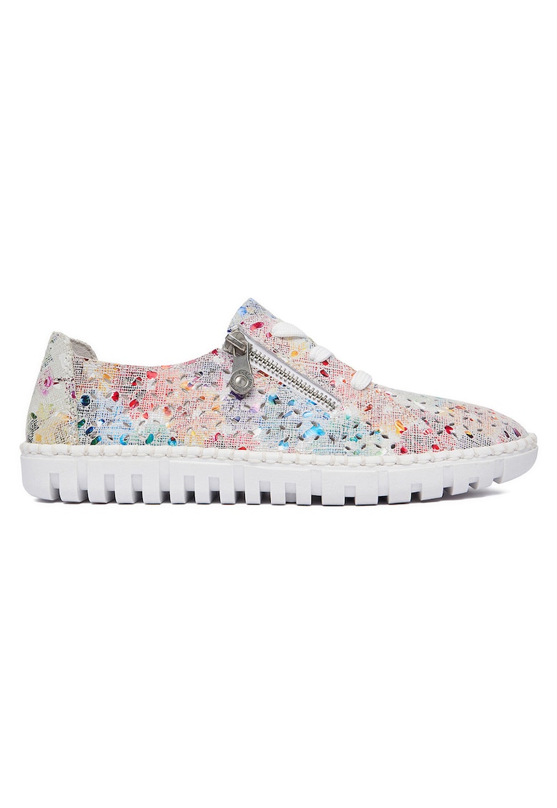 Pantofi dama multicolor - piele naturala - fermoardwqf