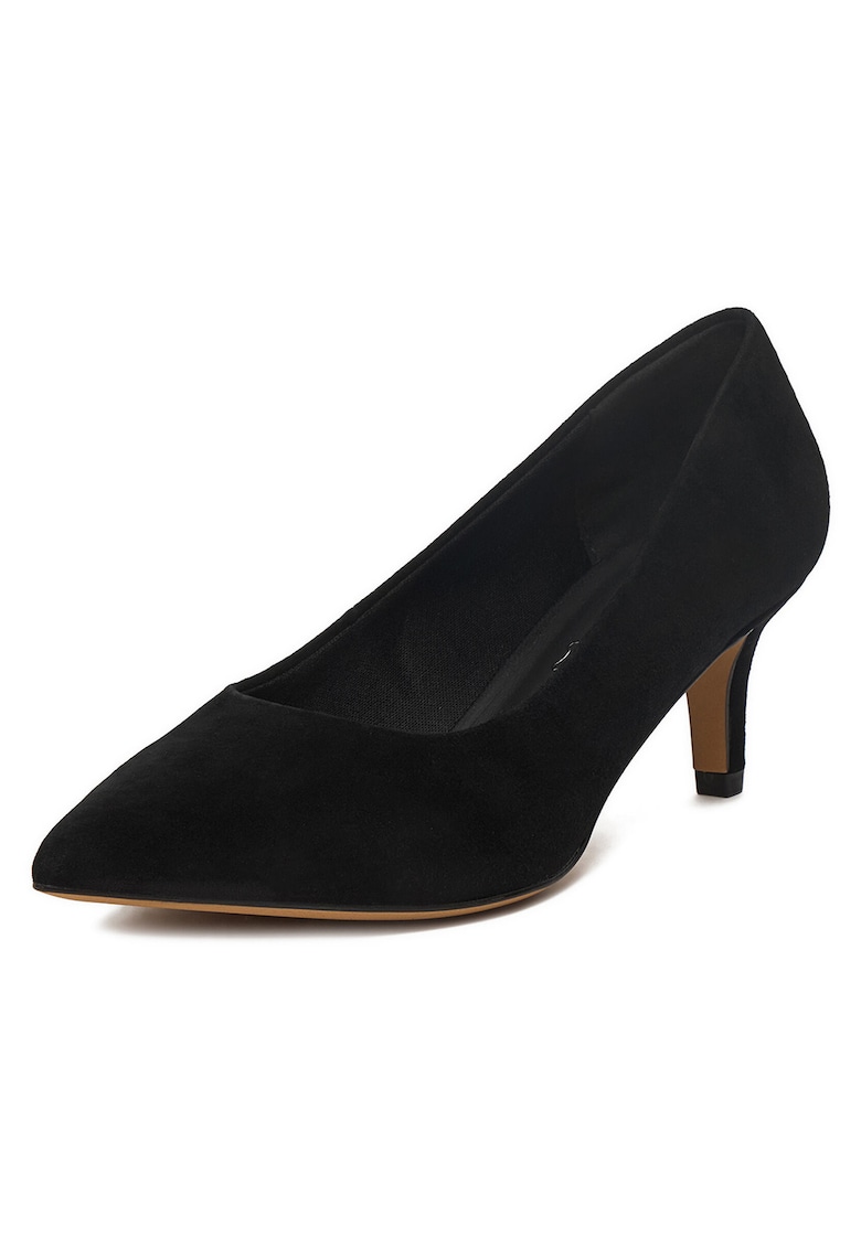 Pantofi dama - piele naturala - varf ascutit - negru
