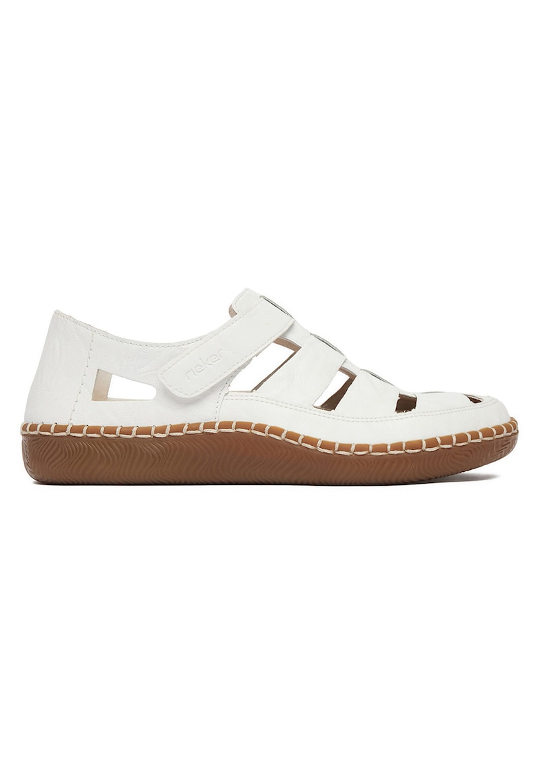 Pantofi dama - N2453-80 - piele naturala - alb - velcro