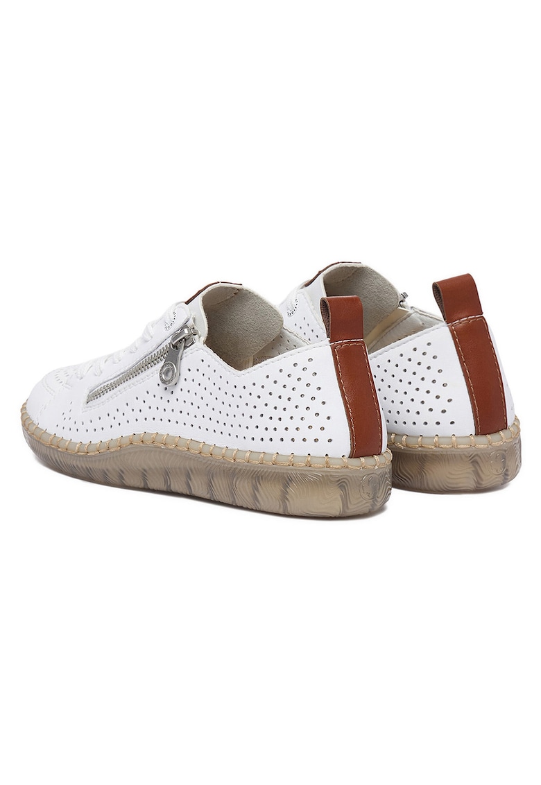 Mocasini dama - piele naturala - alb - Alb