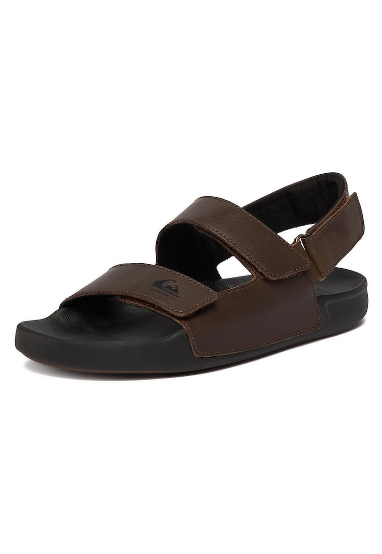 Sandale barbatesti piele naturala - velcro - maro