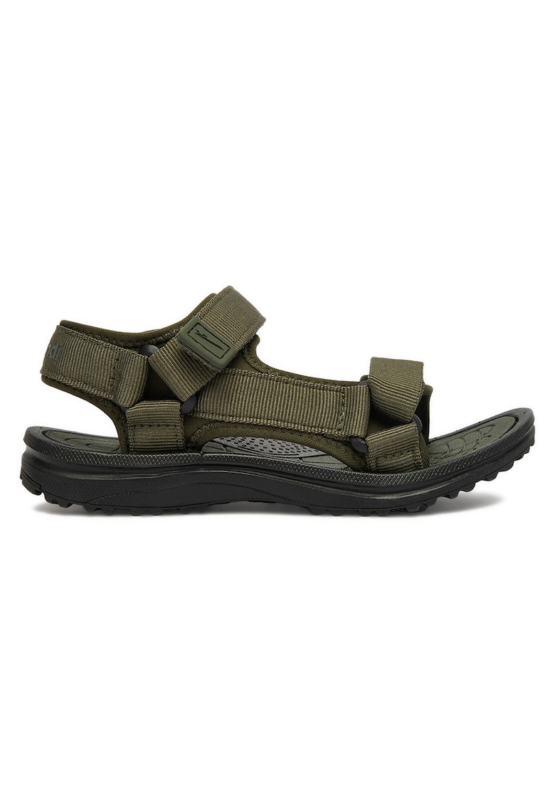 Sandale baieti kaki - material textil - sistem inchidere velcro