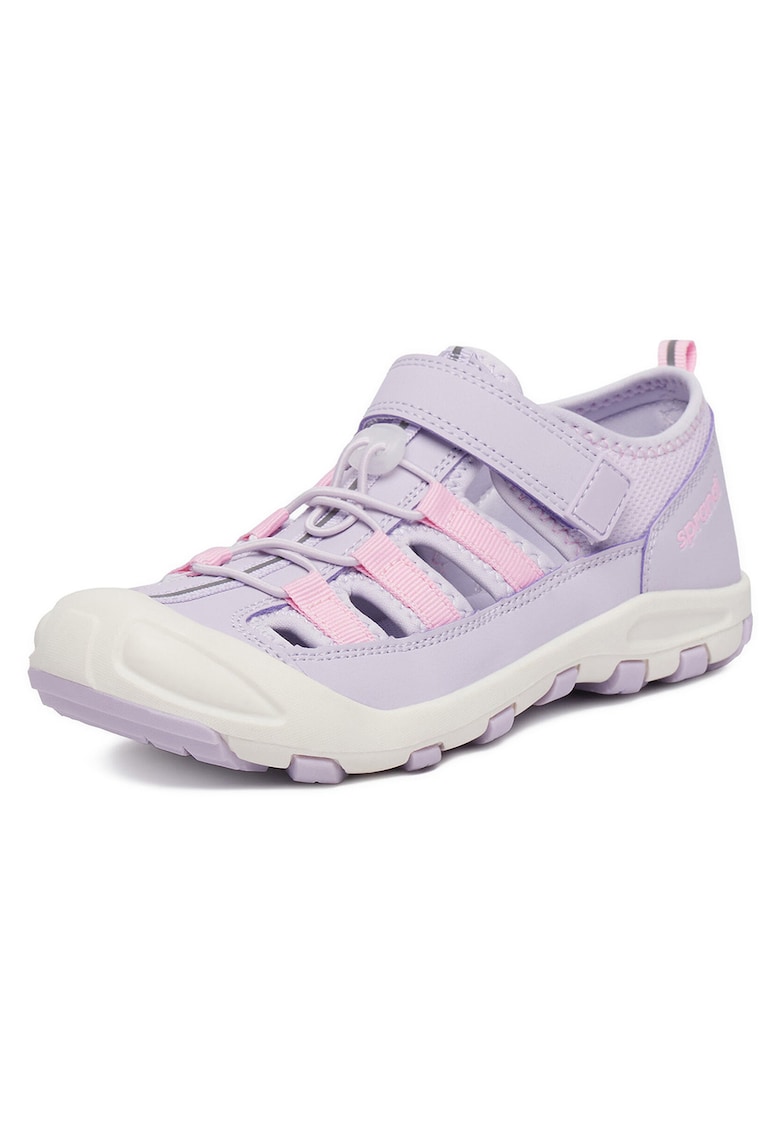 Sandale fete - mov - piele ecologica - interior textil - sistem inchidere Velcro - Violet