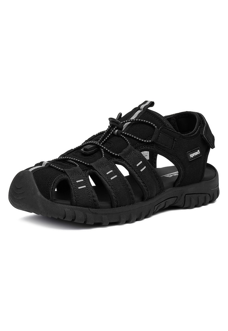 Sandale barbati sport - negru - textil/piele ecologica - inchidere Velcro