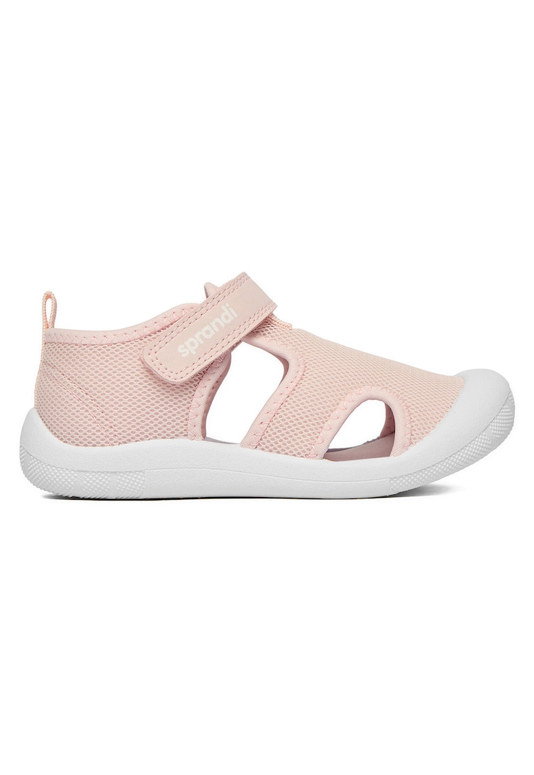 Sandale fete - roz - textil - sistem inchidere Velcro