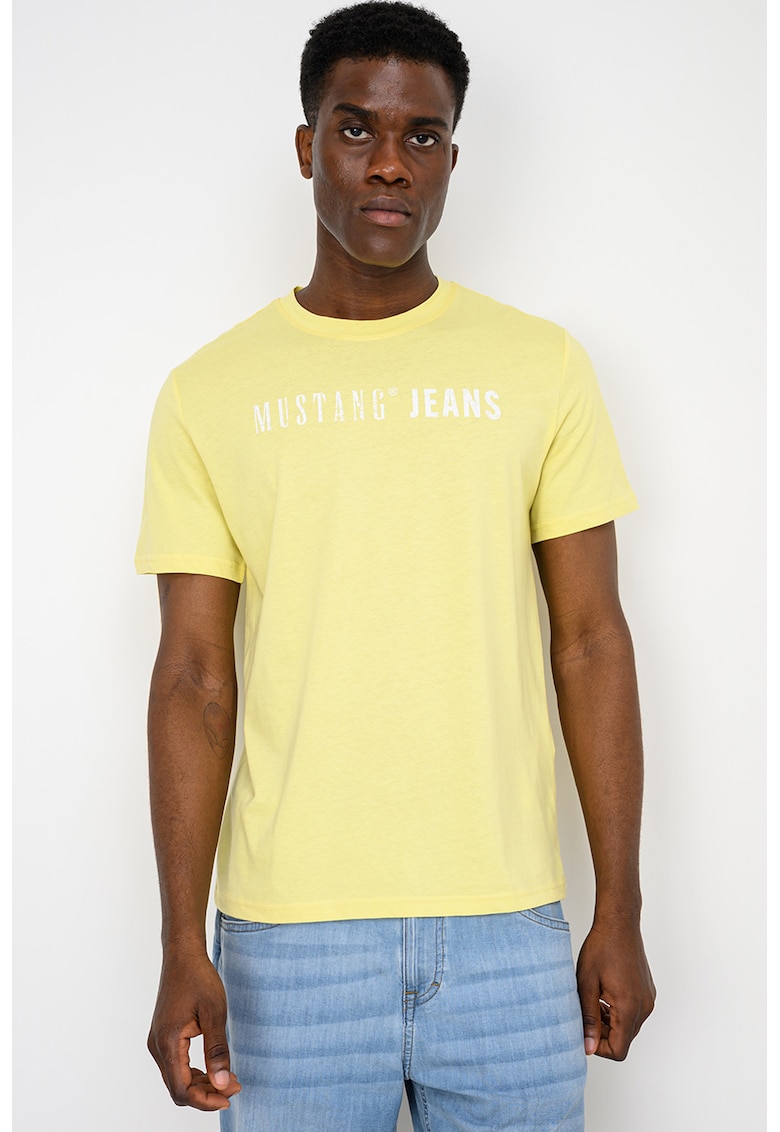 Tricou cu decolteu la baza gatului Austin - Galben deschis