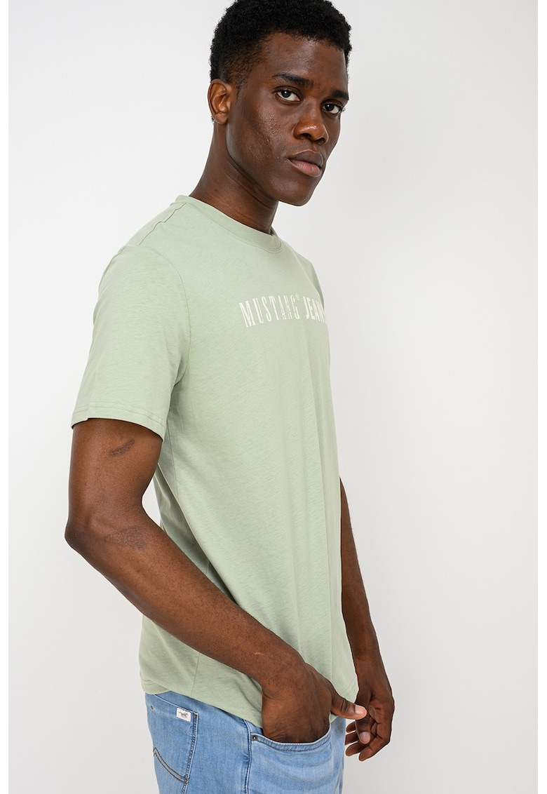 Tricou cu decolteu la baza gatului Austin - Verde fistic