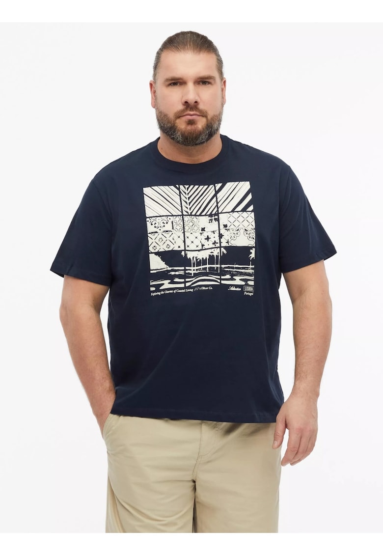 Tricou bărbați - regular fit - bumbac - bleumarin închis -
