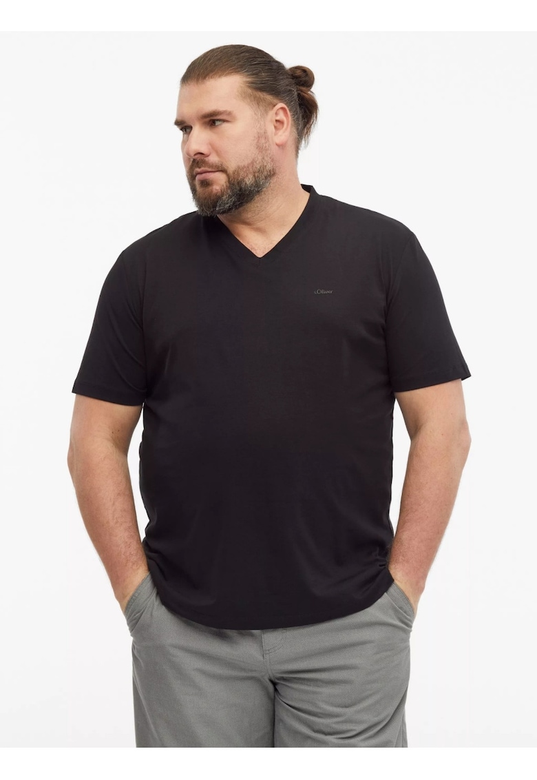 Big Sizes Tricou cu anchior - barbati big sizes - din bumbac - Regular fit - Negru -